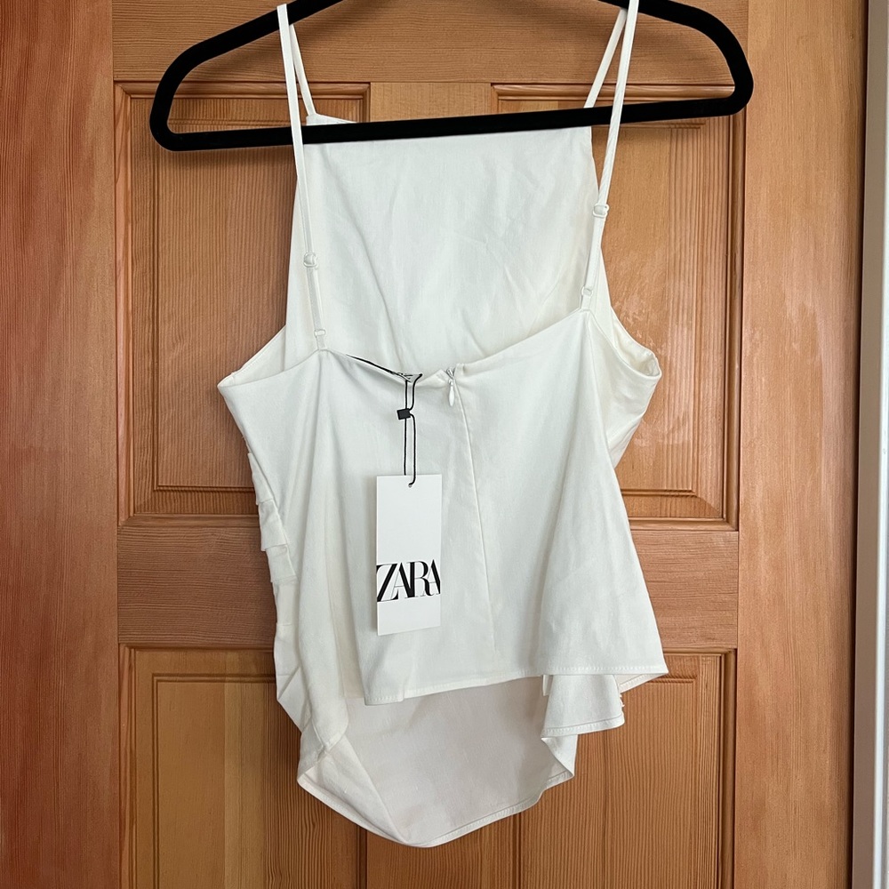 NWT zara low back white top
